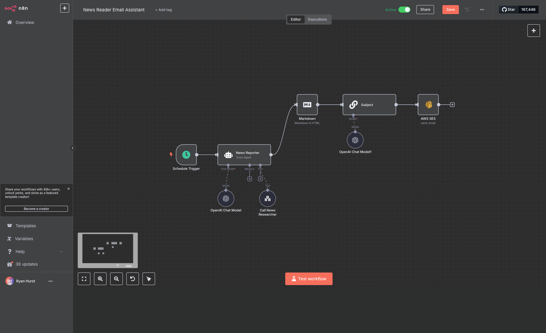 News Reader Email Assistant